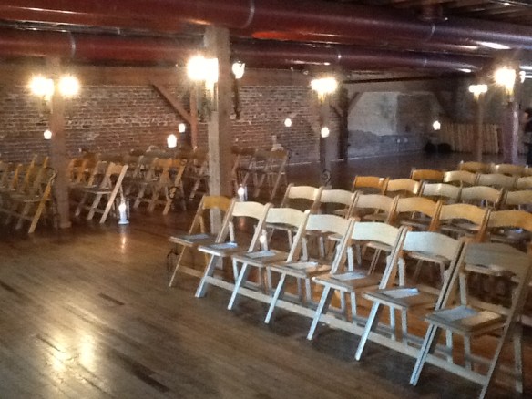 The upstairs ceremony area